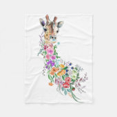 Floral Giraffe Baby Fleece Blanket (Vorderseite)