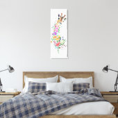 Floral Giraffe Canvas Print Leinwanddruck (Insitu (Schlafzimmer))