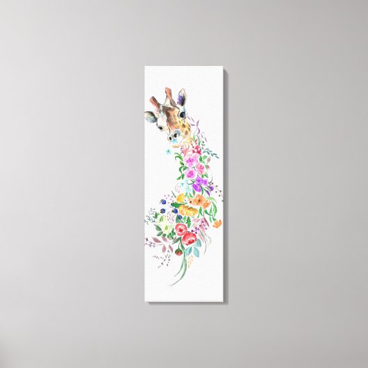 Floral Giraffe Canvas Print Leinwanddruck (Vorderseite)