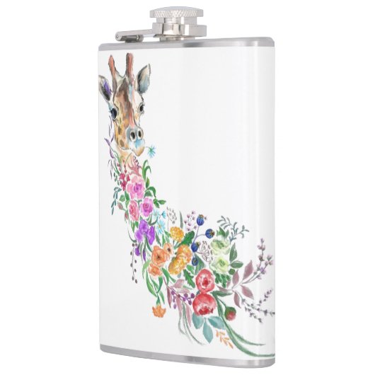 Floral Giraffe Flask Flachmann (Links)