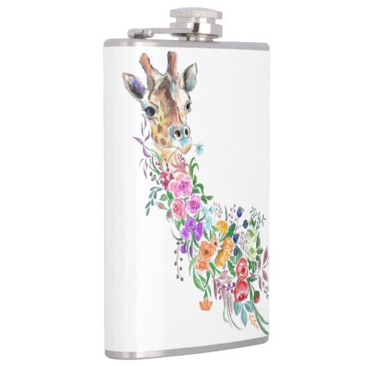 Floral Giraffe Flask Flachmann (Rechts)