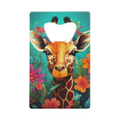 Floral Giraffe Geldbeutel Flaschenöffner (Rückseite)