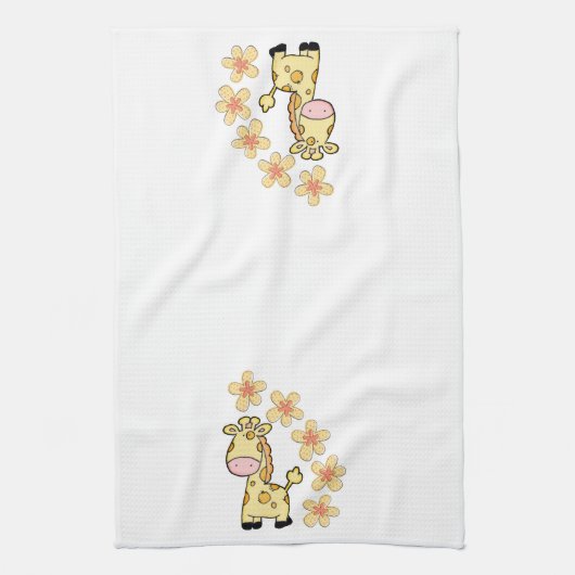 Floral Giraffe Küche Handtuch (Vertikal)
