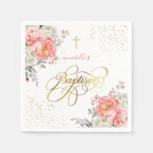 Floral Girl Baptisse Serviette (Vorderseite)