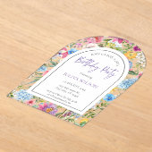 Floral Girl Birthday Party Acryleinladungen (Ablage )