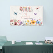 Floral Girl Birthday | Wild & freundlich Willkomme Banner (Messeveranstaltung)