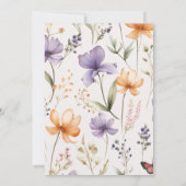 Floral Girl Birthday | Wild & Onederful Einladung (Rückseite)