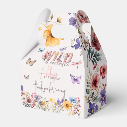 Floral Girl Birthday | Wild & Onederful Geschenkschachtel (Vorderseite)