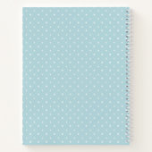 Floral Girly Modern Name Spiral Notebook Notizblock (Rückseite)