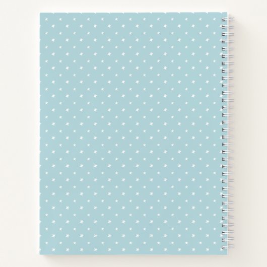 Floral Girly Modern Name Spiral Notebook Notizblock (Rückseite)