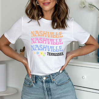 Floral Girly Nashville Tennessee Tri-Blend Shirt