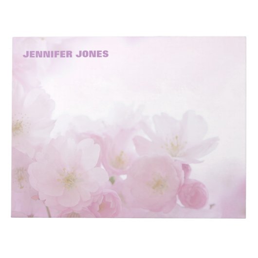 Floral Girly Niedlich Stilvoll Moderne Beruflich Notizblock (Vorderseite)