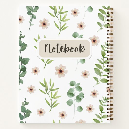 Floral Girly NoteBook Notizblock (Rückseite)