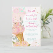 Floral Giro Ice Einladung (Stehend Vorderseite)