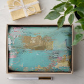 Floral Glam Frau mit rosa Drink Decoupage Seidenpapier (Geschenk)