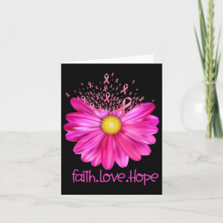 Floral Glaube Liebe Hoffnung Brustkrebs Bewusstsei Karte