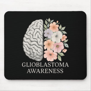Floral Glioblastoma Bewusstsein Monat Hirnkrebs G Mousepad