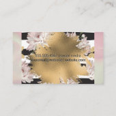 Floral Glittering Schmetterlinge | Gold Foi Terminkarte (Rückseite)