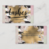 Floral Glittering Schmetterlinge | Gold Foi Terminkarte (Vorne/Hinten)