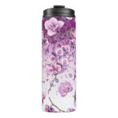 *~* Floral Glitzer Girly Confetti Thermal Tumbler Thermosbecher (Vorderseite)