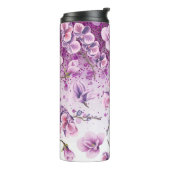 *~* Floral Glitzer Girly Confetti Thermal Tumbler Thermosbecher (Nach links gedreht)