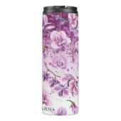 *~* Floral Glitzer Girly Confetti Thermal Tumbler Thermosbecher (Rückseite)