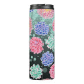*~* Floral Glitzer Girly Succulent Thermal Tumbler Thermosbecher (Rückseite)