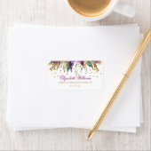 Floral Glitzer Sparkling Amethyst Address Labels Adressaufkleber (Insitu)