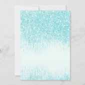 Floral Glitzern 16 . Geburtstag Aquamarin ID912 (Rückseite)