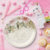 Floral Glitzern 16 . Geburtstag Gold ID912 Pappteller (Party)