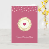 Floral glücklicher Muttertag auf Rose Gold Karte (Gelbe Blume)