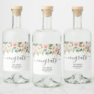 Floral Glückwunschs Girl Abschluss Alkoholflaschenetikett