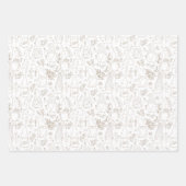 Floral Gnome 3 Pack Geschenkwrap Geschenkpapier Set (Vorderseite 2)