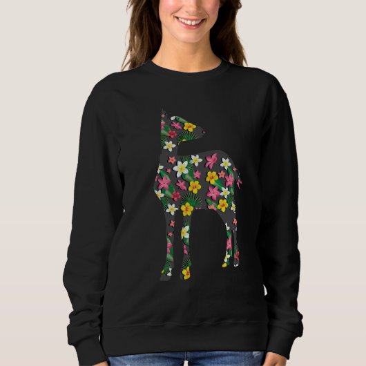 Floral Goat Baby Goat Sweatshirt (Vorderseite)