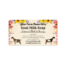 Floral Goat Milk Soap Label - Nigerian Zwarf Dairy