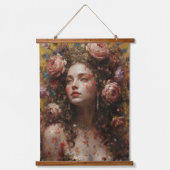 Floral Goddess – Duo Wood Tapestry Set Wandteppich Mit Holzrahmen (Vorderseite)