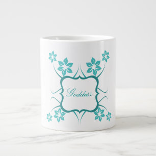 Floral Goddess Jumbo Tasse, Aquamarin Jumbo-Tasse
