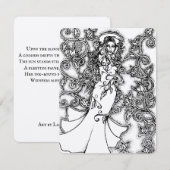 Floral Goddess Mitteilungskarte (Vorne/Hinten)