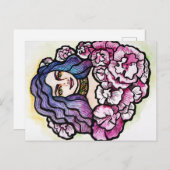 Floral Goddess Postkarte (Vorne/Hinten)