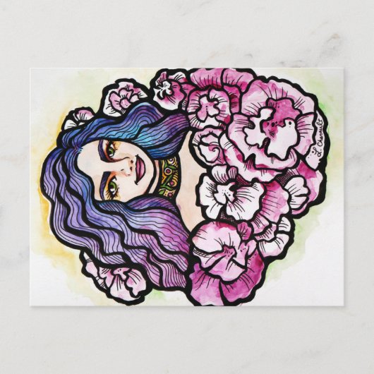 Floral Goddess Postkarte (Vorderseite)