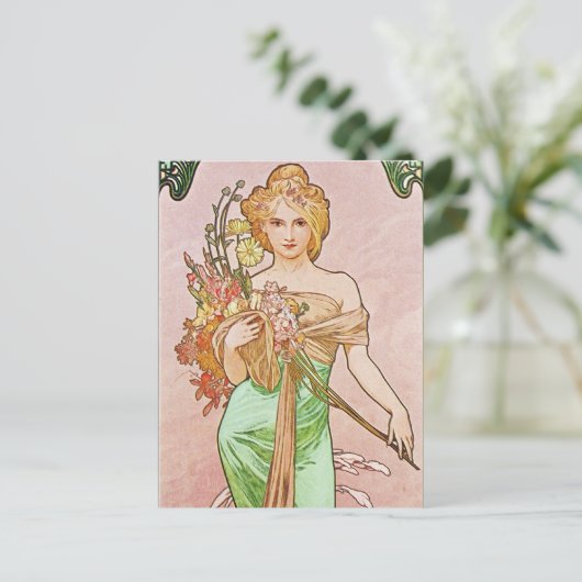 Floral Goddess Postkarte (Stehend Vorderseite)