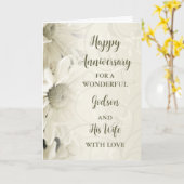 Floral Godson & Ehefrau Jubiläum Karte (Gelbe Blume)