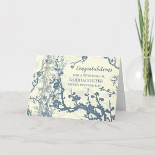 Floral Godtochter Hochzeitstag Herzlichen Glückwun Karte