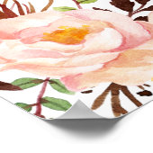 Floral Gold | 20+ Tabellen Hochsitzdiagramm Poster (Ecke)