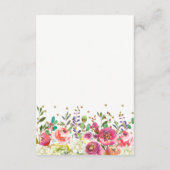 Floral Gold | Angaben zum Hochzeitgast Begleitkarte (Rückseite)