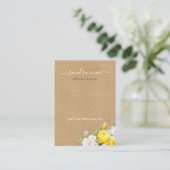 Floral Gold Art Paper Look Juwelier Display Card Visitenkarte (Stehend Vorderseite)