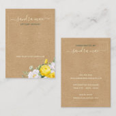 Floral Gold Art Paper Look Juwelier Display Card Visitenkarte (Vorne/Hinten)