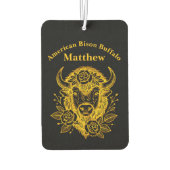 Floral Gold Bison Head Deco Autolufterfrischer (Rückseite)