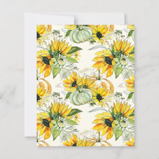 Floral & Gold/BUDGET- Baptism Invitation. (Rückseite)