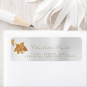 Floral Gold Foil Metallic Silver Grau UAWG (Insitu)